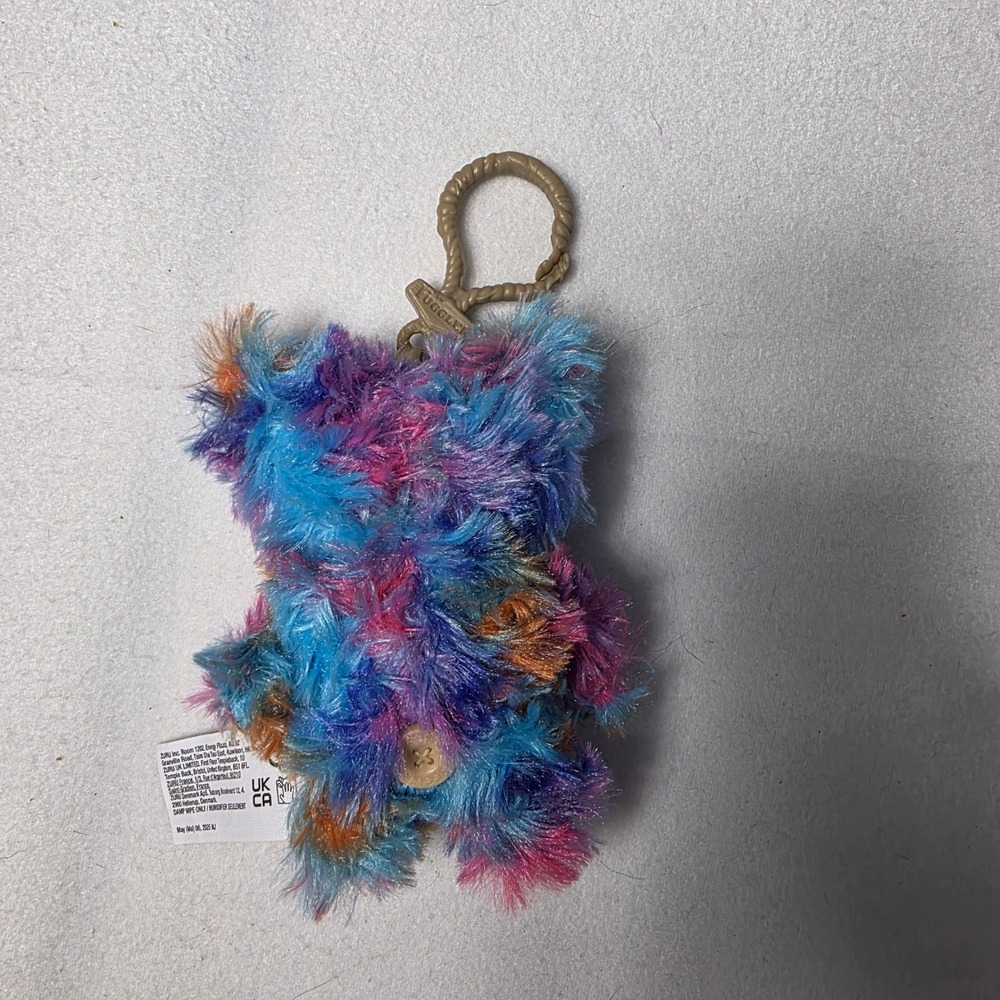 Fuggler Plush Keychain Mr Buttons Monster Quirky Blue Pink Orange Fuzzy - Picture 2 of 4